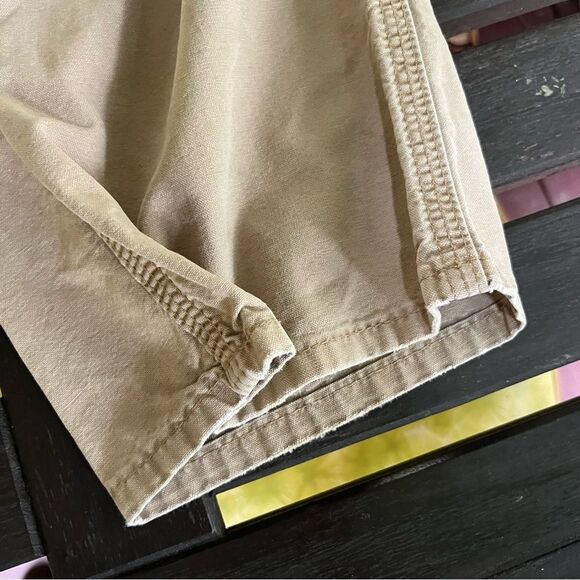 Distressed Carhartt B151-DKH Canvas Dungaree Work Pant (35 x 32) - Picture 5 of 13